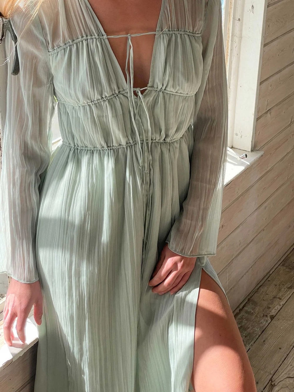 OAK + FORT Ivory Boho Midi Dress - Picture 5 of 6